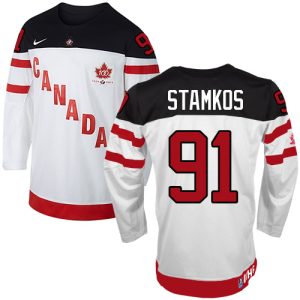 Olympic Hockey Steven Stamkos Authentic Herren Weiß – Team Canada #91 100th Anniversary